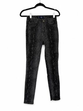 YMI Black Snake-Print Skinny Jeans